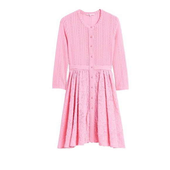 MAJE Rare Roxo Lace Long Sleeve Dress in Rose 3 NW - Picture 4 of 4